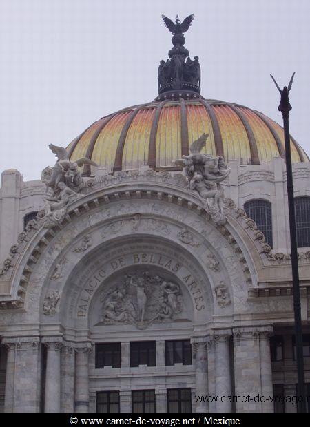 dome du palais des beaux arts mexico mexique palacio de bellas artes