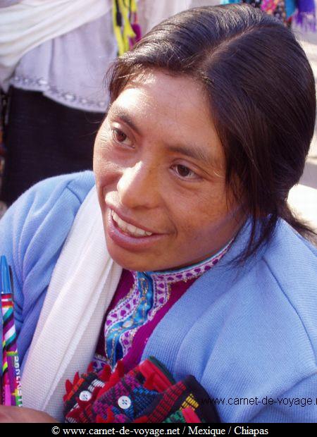 visage indien san juan chamula chiapas mexique