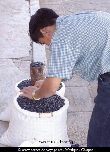 marchand de haricots san cristobal de las casas chiapas mexique