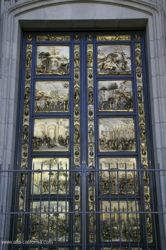 california,san francisco,nob hill,grace cathedral,gates of paradise